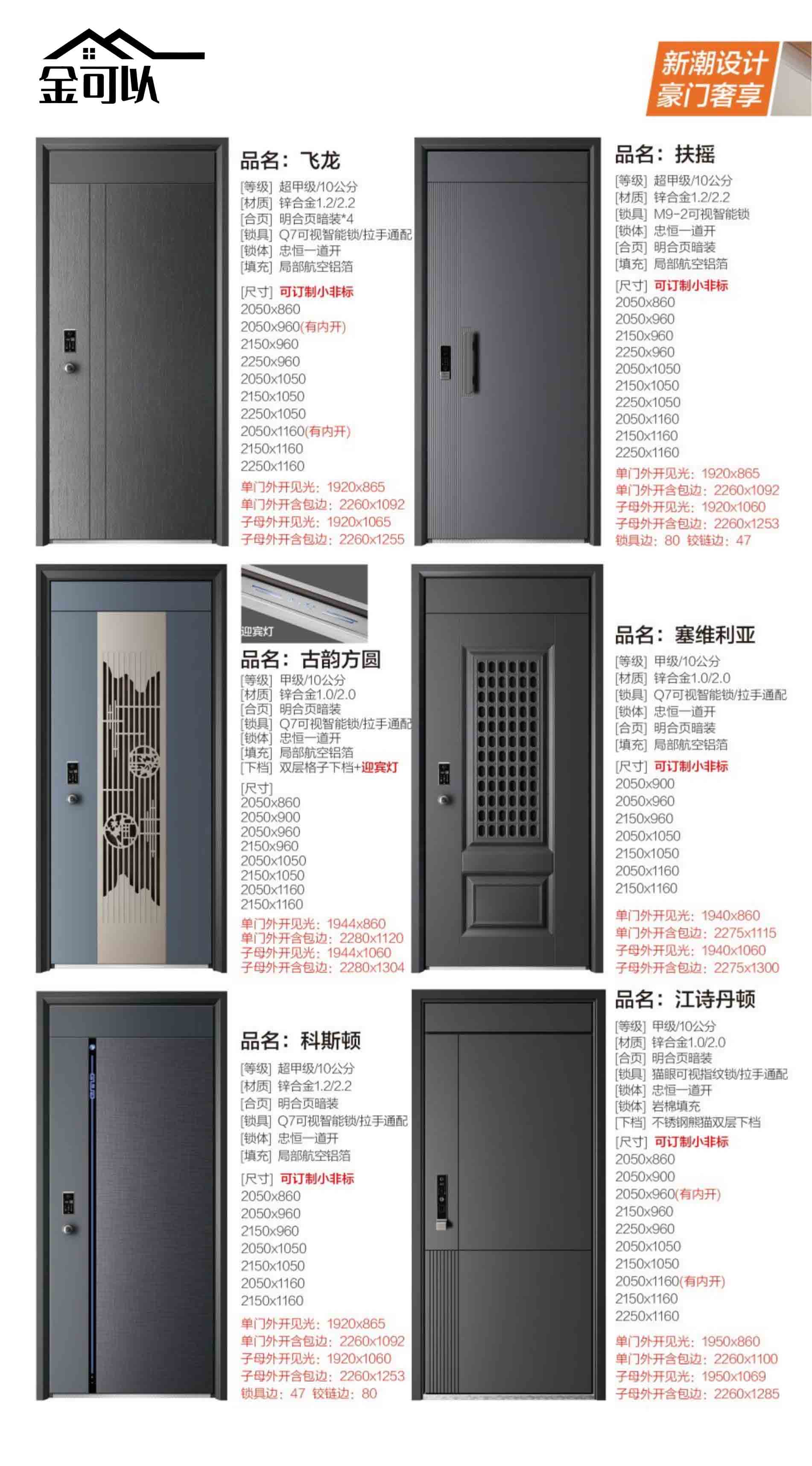 金可以入戶門效果圖大全